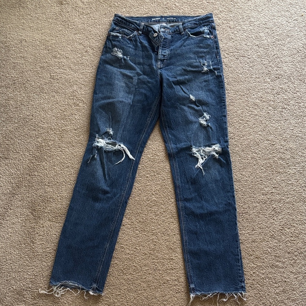 Old Navy High Rise Slouchy Straight Jeans